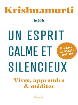 cover image of Un esprit calme et silencieux